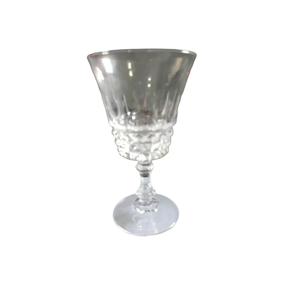 Cristal D'Arques Villeneuve Stemmed Wine Glasses Lot‎ Of 4 Vintage